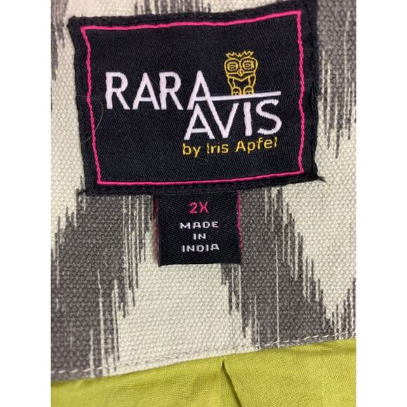 Size 2X Rara Avis by Iris Apfel Embroidered Jacket Womens Pockets - Picture 11 of 12